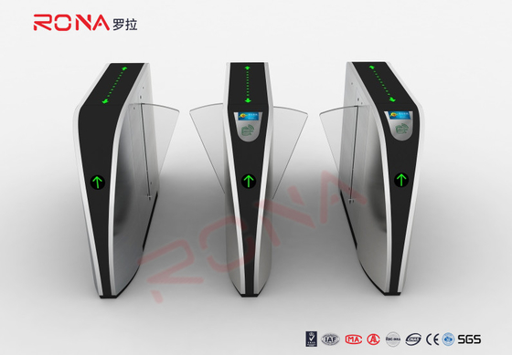 Fingerprint Reader Flap Barrier Gate Acrylic Flap Barrier Turnstile