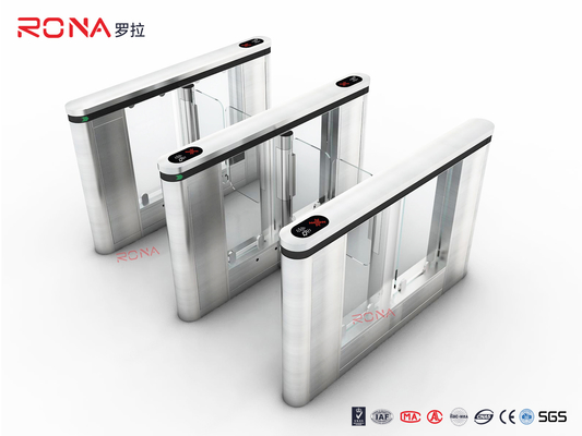 Stainless Steel Bi - Directional Turnstile Security Gates With Card Reader Ticketing System