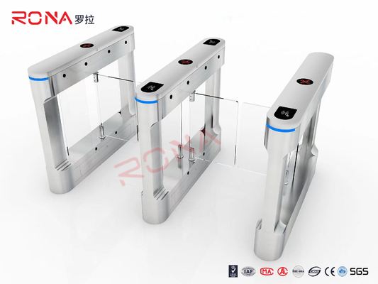 RFID Card Reader Fingerprint Stainless Steel Turnstiles Secure Turn Style Gate