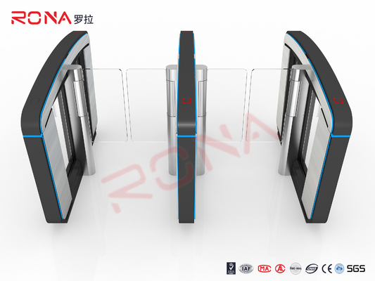 Fingerprint Retractable Flap Wing Barrier Pedestrian Control Speed Gate Turnstile