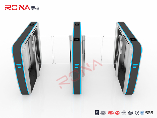Waist High Office Building Access Control Turnstiles Stainless Steel RFID Reader