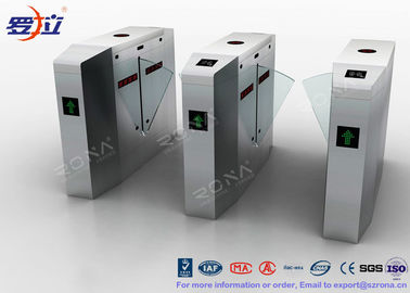 Metal Security Flap Barrier Gate 304 SS Access Control System With Fingerprint
