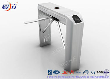 Pedestrian Control Tripod Turnstile Gate 304 Stainless Steel Housing Material