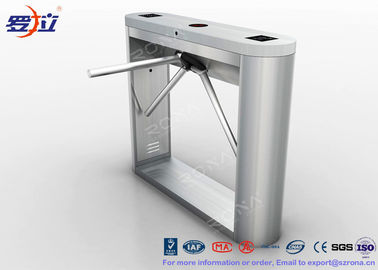 304 Stainless Steel Pedestrian Turnstile Gate Solution For Fingerprint Reader / Face Reader