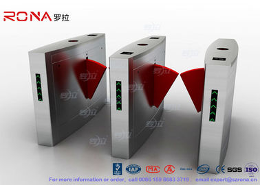 3 Lanes Flap Barrier Gate Flap Automatic Swing Barrier Gate Card Collector For Biometric Access Control