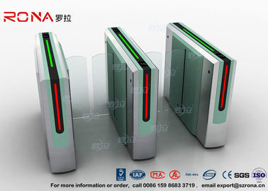 Security Turnstile Barrier Gate Sliding , Waist High Turnstile Intelligent Electric Entrance