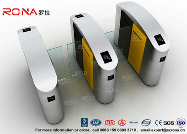 304 Stainless Steel Turnstile Barrier Gate Flap Barrier Gate Sliding Waist Height Turnstiles With DC Brush Motor