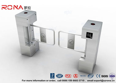 AC 220V IC ID Swing Barrier Gate Swing Flap Barrier Gate 600mm Access Control For Magnetic Turnstile