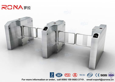 Fingerprint Entrance Swing Barrier Gate Stainless Steel For Handicap Channel