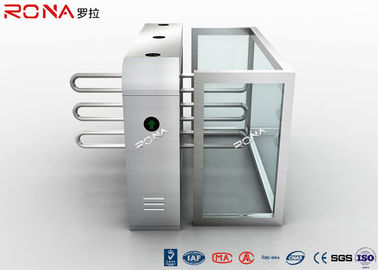 Security Solution Waist High Turnstil Assured Stainless Barrier With Metal Wings