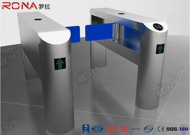 Single Pole Half Height Turnstile , Pedestrian Turnstile Gate With Card Reader