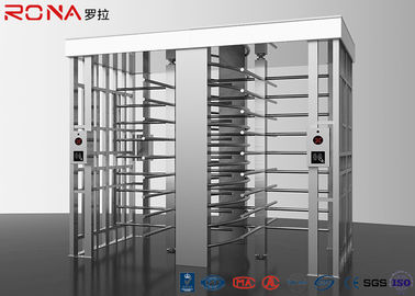 Revolving Full Height Turnstile Gate Double Lane 50dB Noise For Crowd Control