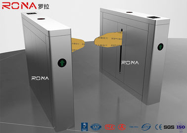 High Speed Drop Arm Turnstile Magnetic Card Stainless Steel Access Control System