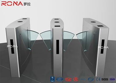 Durable Pedestrian Turnstile Gate , Flap Turnstile Entry Systems 0.6s Operating Time