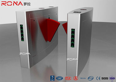 ESD Turnstile Flap Barrier Gate 304 Stainless Steel  Materials Red Soft Flapper