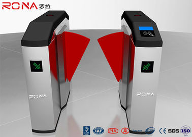 Red Soft Flap Barrier Gate Access Control Turnstile Single / Bi - Directional
