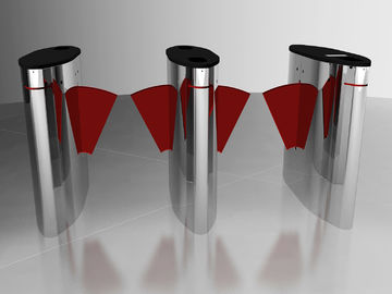 High Speed Flap Swing Barrier Gate Card Access Control ESD Turnstile Long Lifespan