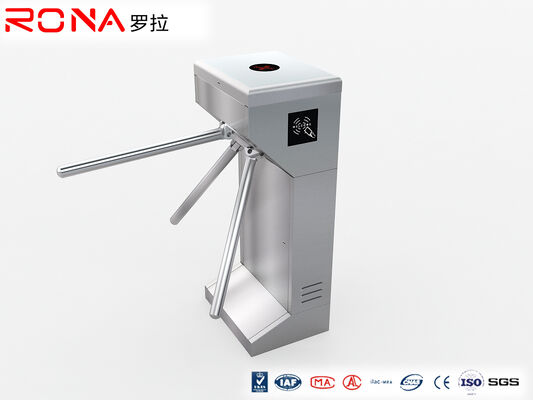 Stainless Steel 304 Tripod Turnstile Gate Standing Type For Bus Station