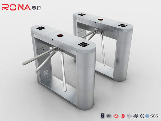 304 Stainless Steel Pedestrian Turnstile Gate Solution For Fingerprint Reader / Face Reader
