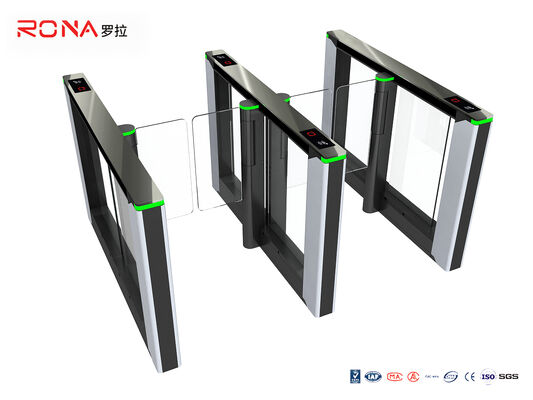 Slim Speed Gate Turnstile with 120 mm Ultra-Slim Chassis and Servo Motor Drive for Office Buildings