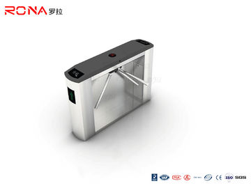 Bridge Type Pedestrian Security System RFID Tripod Turnstiles With Fingerprint Reader