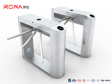 Fingerprint Reader Tripod Turnstile Gate RFID Flap Barrier 30 Persons / Min Speed