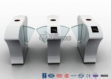 Organic Glass Flap Pedestrian Turnstile Gate , Turnstile Access Control System 20W