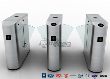 Pedestrian Control Electronic Flap Barrier Gate Acrylic Counter Turnstiles DC24V