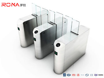 Electronic Security Sliding Turnstile Gate Full Height SUS304 Material RFID Card Reader